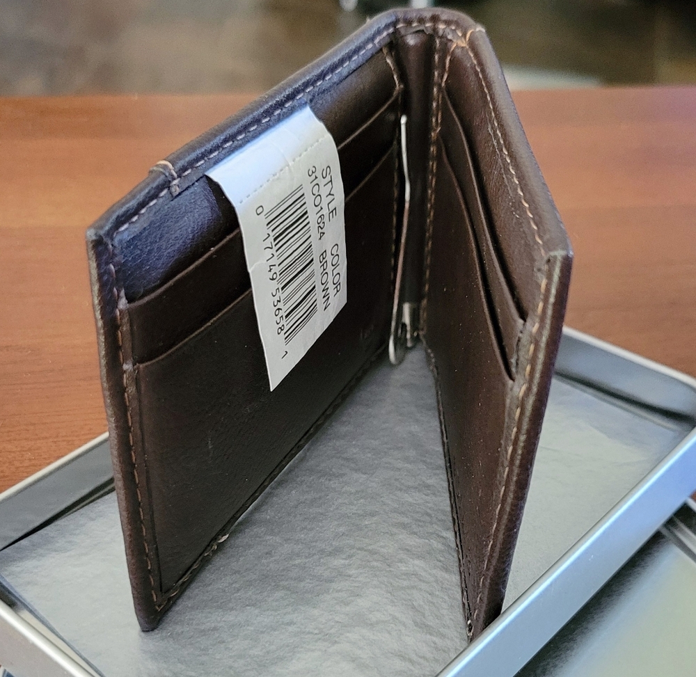 Columbia Brown Leather Mens Wallet - Picture 5 of 12
